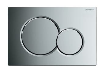 GEBERIT PLACCA DI SCARICO A INCASSO MODELLO SIGMA 01 CROMO