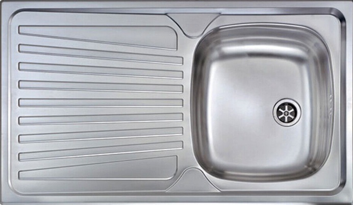 TERMITALY LAVELLO INOX UNA VASCA DA APPOGGIO 100 X 50 DX