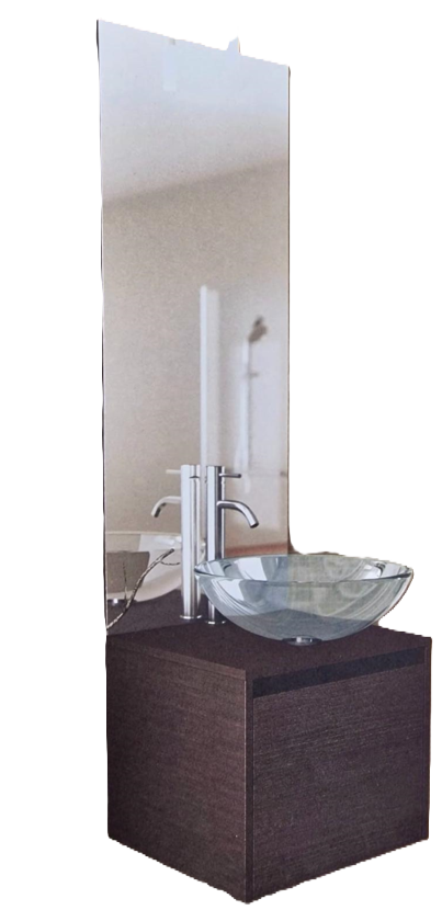 LEGNOX COMPOSIZIONE MOBILE BAGNO MODELLO MILANO 50 CM WENGE
