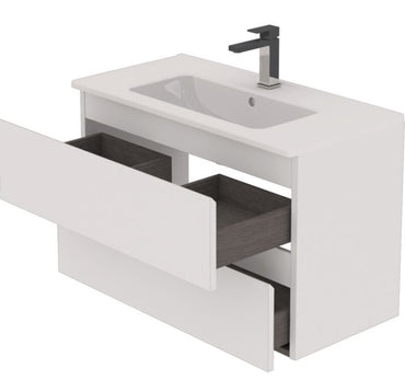 LEGNOX COMPOSIZIONE MODELLO CREA DA 100 CM BIANCO OPACO
