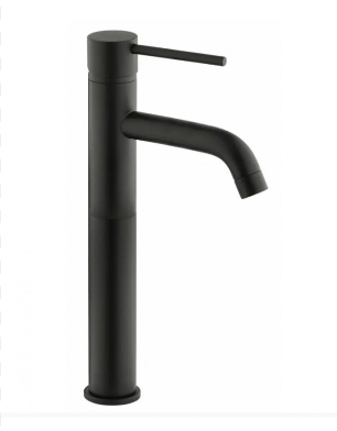PAINI MISCELATORE LAVABO ALTO MODELLO COX OPEN NERO OPACO