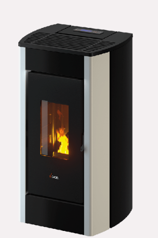 CADEL STUFA A PELLET MODELLO PERLA 7 A+ 7 KW COLORE METALLO BIANCO