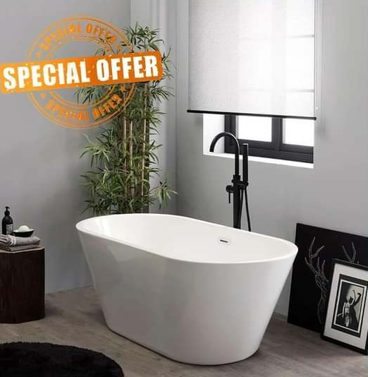 VASCA DA BAGNO FREE-STANDING IN ACRILICO BIANCO 150 CM