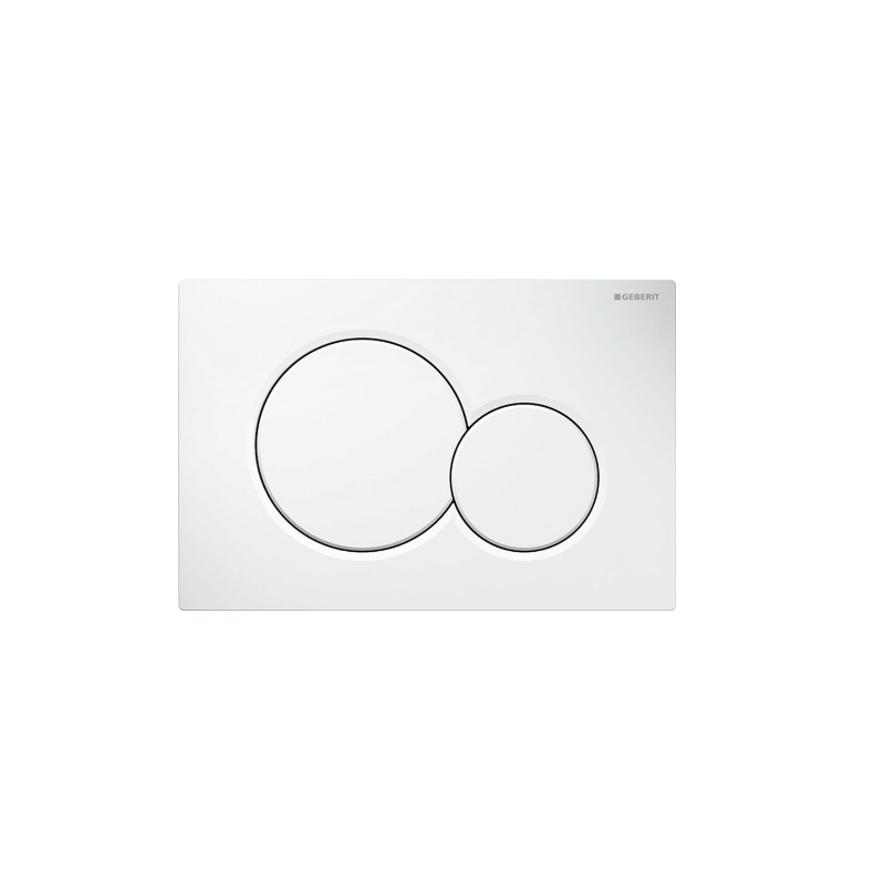 GEBERIT PLACCA DI SCARICO A INCASSO MODELLO SIGMA 01 BIANCO