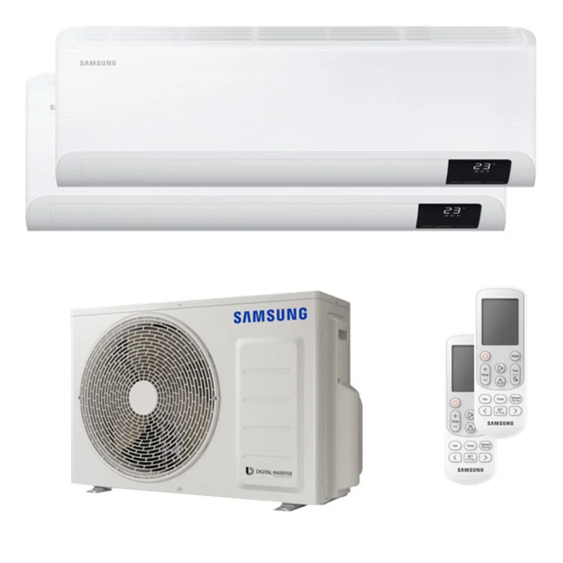 SAMSUNG CLIMATIZZATORE CEBU DUALSPLIT 9000+18000 BTU INVERTER A++ WI-FI E UNITA' ESTERNA 5.2 KW