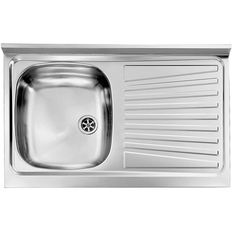 TERMITALY LAVELLO INOX UNA VASCA DA APPOGGIO 80 X 50 SX