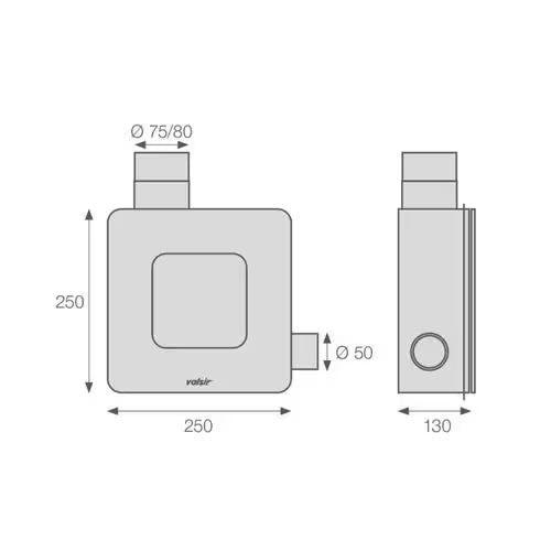 Valsir ARIAPUR 100 LED | Sistema aspira odori per cassette ad incasso