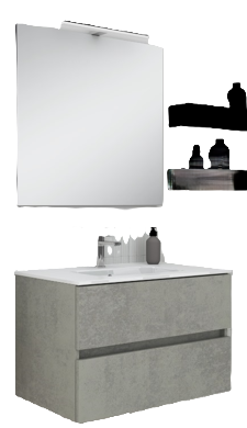 LEGNOX COMPOSIZIONE MODELLO CREA DA 80 CM GRIGIO CALDO