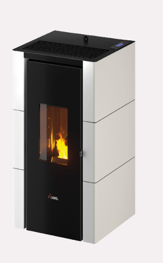 CADEL STUFA A PELLET MODELLO CRISTAL 7 A+ 7 KW COLORE BIANCO