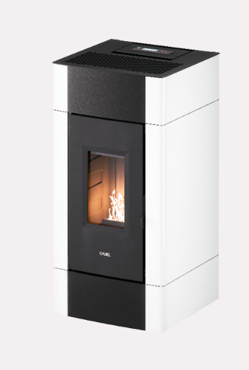 CADEL STUFA A PELLET MODELLO CRISTAL 9 AIRTECH A+ 8,5 KW COLORE BIANCO