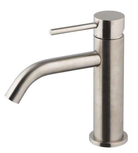 FIMA CARLO FRATTINI MISCELATORE LAVABO SERIE SPILLO UP NICKEL SPAZZOLATO