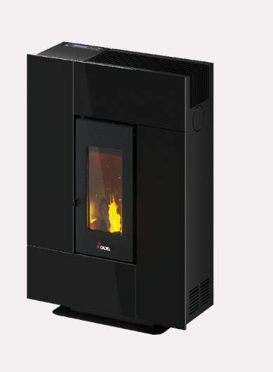 CADEL STUFA A PELLET MODELLO GRACE 7 A+ 7 KW COLORE VETRO NERO
