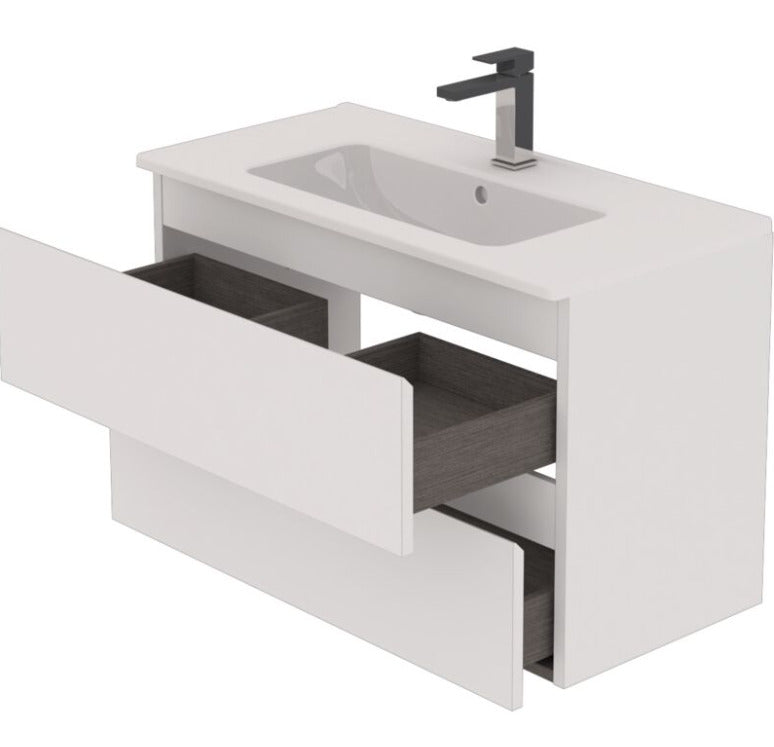 LEGNOX COMPOSIZIONE MODELLO CREA DA 100 CM BIANCO OPACO
