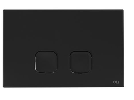 OLI PLACCA DI SCARICO A INCASSO MODELLO DUAL NERO SOFT TOUCH
