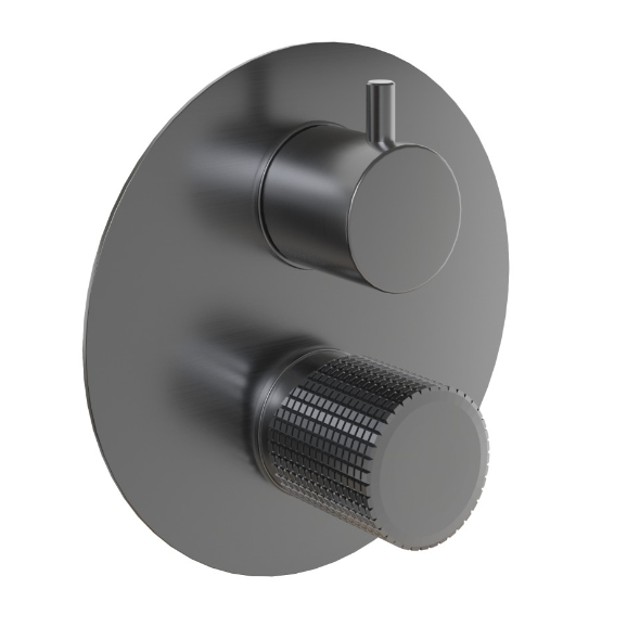 PAINI MISCELATORE INCASSO DOCCIA CON DEVIATORE  MODELLO COX GRIP NERO SPEZZOLATO