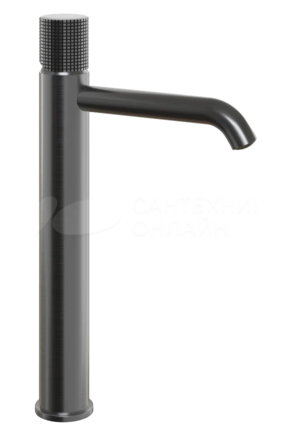 PAINI MISCELATORE LAVABO ALTO  MODELLO COX GRIP NERO SPAZZOLATO