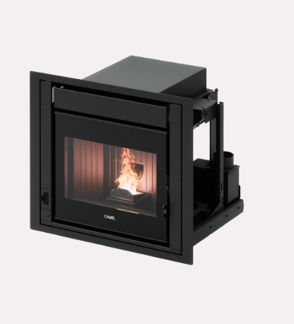 CADEL STUFA A PELLET MODELLO PONENTE 7 A+ 7 KW COLORE VETRO NERO
