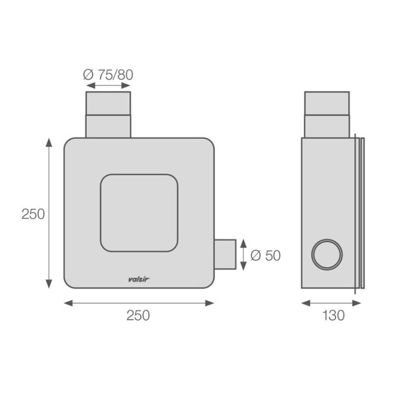 Valsir ARIAPUR 80T | Sistema aspira odori per cassette ad incasso