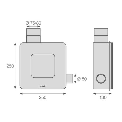 Valsir ARIAPUR 80T | Sistema aspira odori per cassette ad incasso