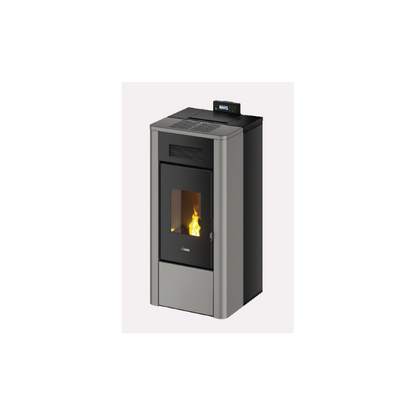 CADEL STUFA A PELLET HYDRO MODELLO RIVER IDRO 16 A++ 16.1 KW COLORE METALLO ITANIUM