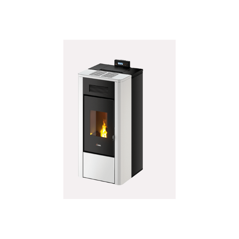 CADEL STUFA A PELLET HYDRO MODELLO RIVER IDRO 23 A++ 22,4 KW COLORE METALLO BIANCO
