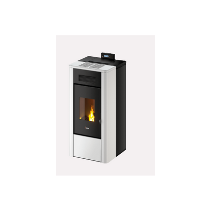 CADEL STUFA A PELLET HYDRO MODELLO RIVER IDRO 23 A++ 22,4 KW COLORE METALLO BIANCO