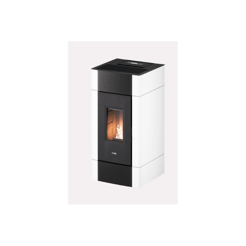 CADEL STUFA A PELLET MODELLO CRISTAL 9 A+ 8,5 KW COLORE METALLO BIANCO