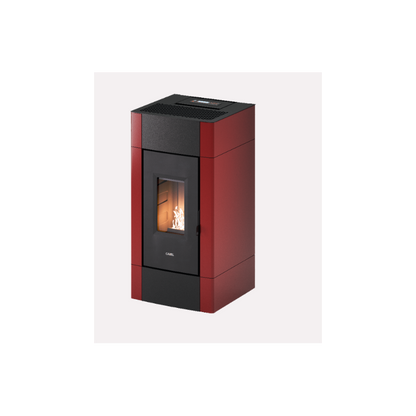 CADEL STUFA A PELLET MODELLO CRISTAL 9 A+ 8,5 KW COLORE METALLO ROSSO