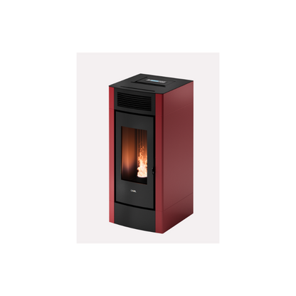 CADEL STUFA A PELLET MODELLO CRISTAL 9 AIRTECH A+ 8,5 KW COLORE ROSSO