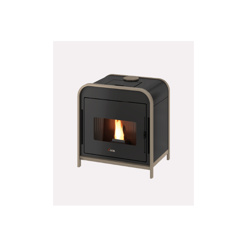CADEL STUFA A PELLET MODELLO FRAME 9 A+ 9,3 KW COLORE METALLO LIGHT BRONZE