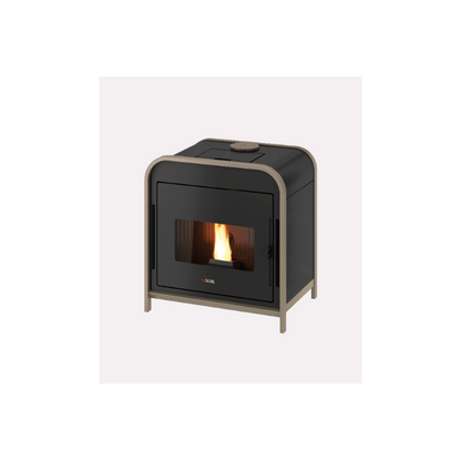 CADEL STUFA A PELLET MODELLO FRAME 9 A+ 9,3 KW COLORE METALLO LIGHT BRONZE
