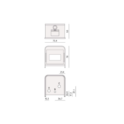 CADEL STUFA A PELLET MODELLO FRAME 9 A+ 9,3 KW COLORE METALLO NERO