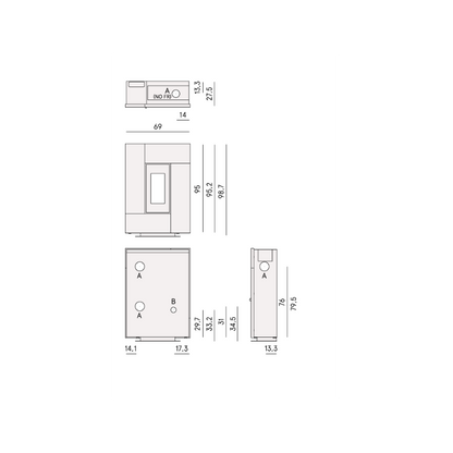 CADEL STUFA A PELLET MODELLO GRACE 7 A+ 7 KW COLORE BIANCO