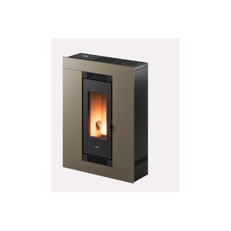 CADEL STUFA A PELLET MODELLO LUCE PLUS 9 FLEXIT A+ 8,5 KW COLORE LIGHT BRONZE