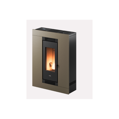CADEL STUFA A PELLET MODELLO LUCE PLUS 9 FLEXIT A+ 8,5 KW COLORE LIGHT BRONZE