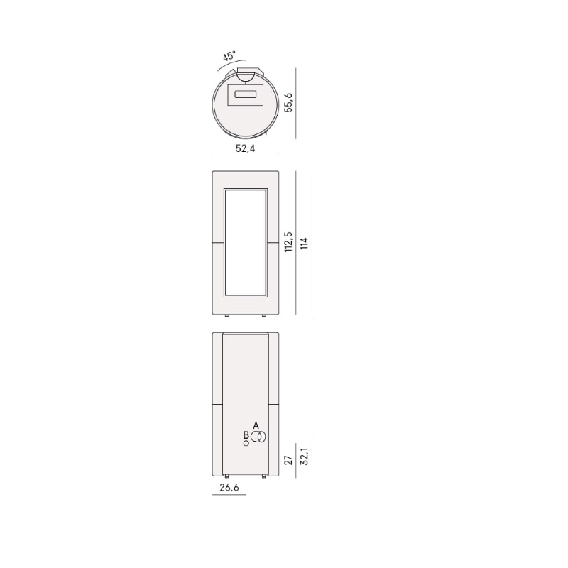 CADEL STUFA A PELLET MODELLO SHELL 9 A+ 9,1 KW COLORE METALLO ANTRACITE