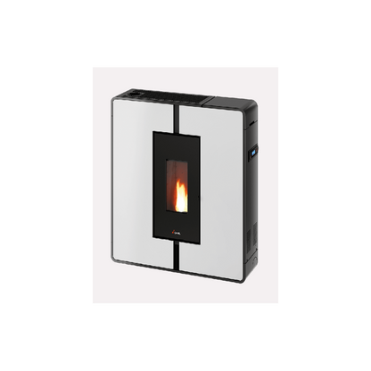 CADEL STUFA A PELLET MODELLO TILE PLUS 10 A+ 10 KW COLORE METALLO BIANCO