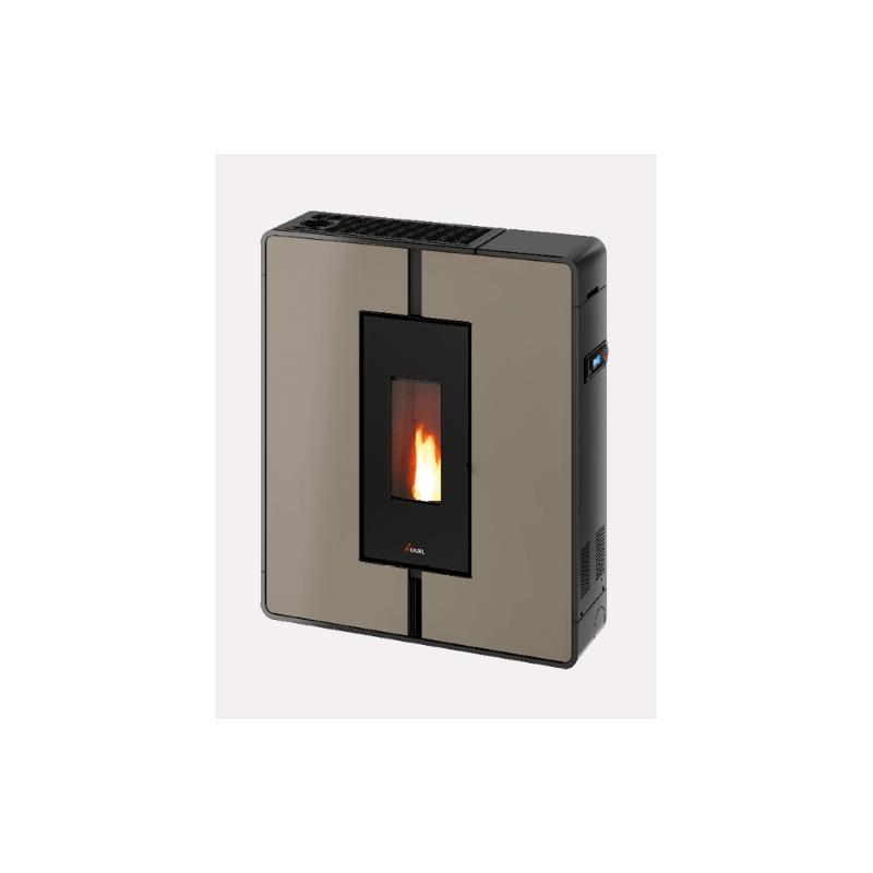 CADEL STUFA A PELLET MODELLO TILE PLUS 10 A+ 10 KW COLORE METALLO LIGHT BRONZE