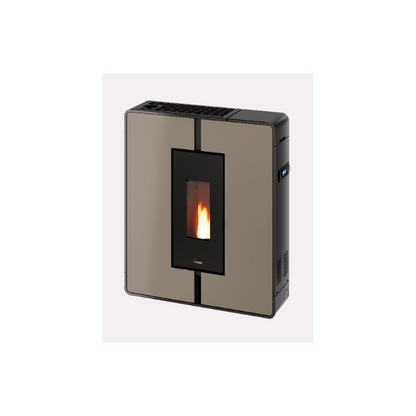 CADEL STUFA A PELLET MODELLO TILE PLUS 10 A+ 10 KW COLORE METALLO LIGHT BRONZE
