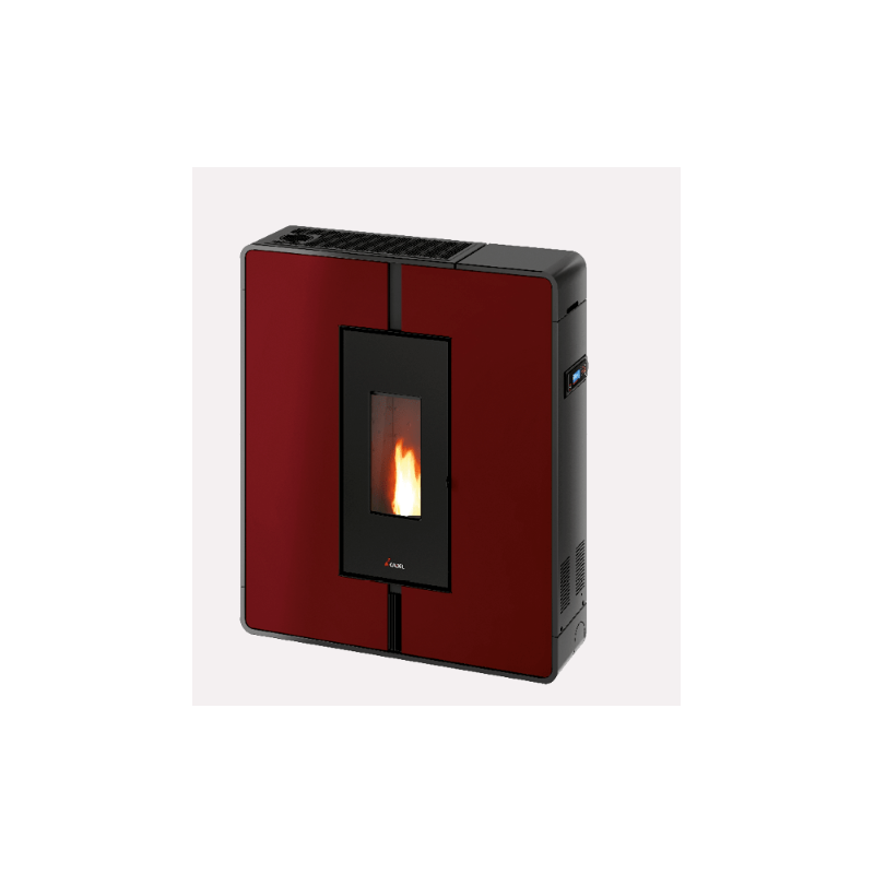 CADEL STUFA A PELLET MODELLO TILE PLUS 10 A+ 10 KW COLORE METALLO ROSSO