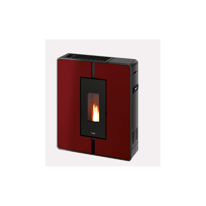 CADEL STUFA A PELLET MODELLO TILE PLUS 10 A+ 10 KW COLORE METALLO ROSSO