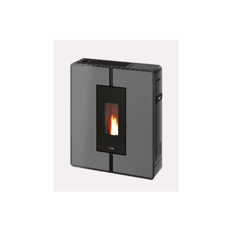 CADEL STUFA A PELLET MODELLO TILE PLUS 10 A+ 10 KW COLORE METALLO TITANIUM