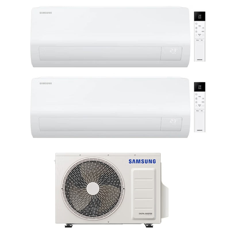 SAMSUNG CLIMATIZZATORE CEBU DUALSPLIT UNITA INTERNA DA 7000+9000 BTU INVERTER WI-FI E UNITA ESTERNA 4.0KW