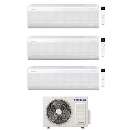 SAMSUNG CLIMATIZZATORE WINDFREE AVANT TRIALSPLIT UNITA INTERNA DA 9000+9000+12000 BTU INVERTER A++WI-FI E UNITA ESTERNA 5,2 KW