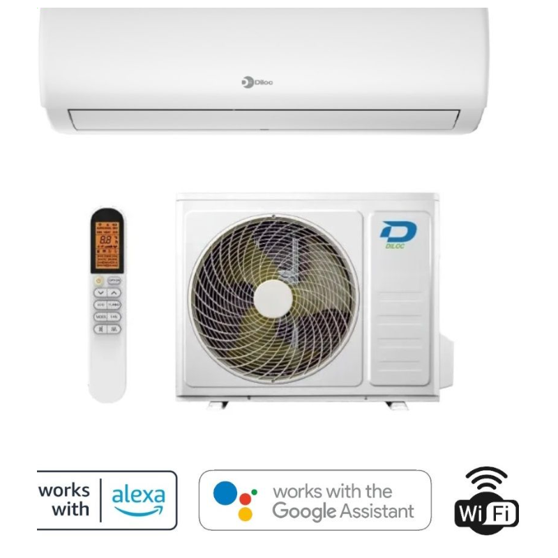 DILOC CLIMATIZZATORE IMPACT  12000 BTU INVERTER UNITA INTERNA + UNITA ESTERNA