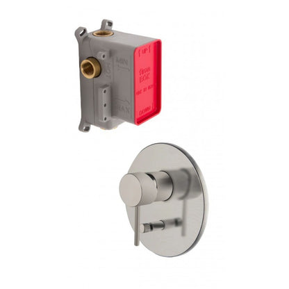 FIMA CARLO FRATTINI INCASSO DOCCIA CON DEVIATORE PARTE ESTERNA + PARTE INTERNA F3000 SERIE SPILLO UP NICKEL SPAZZOLATO