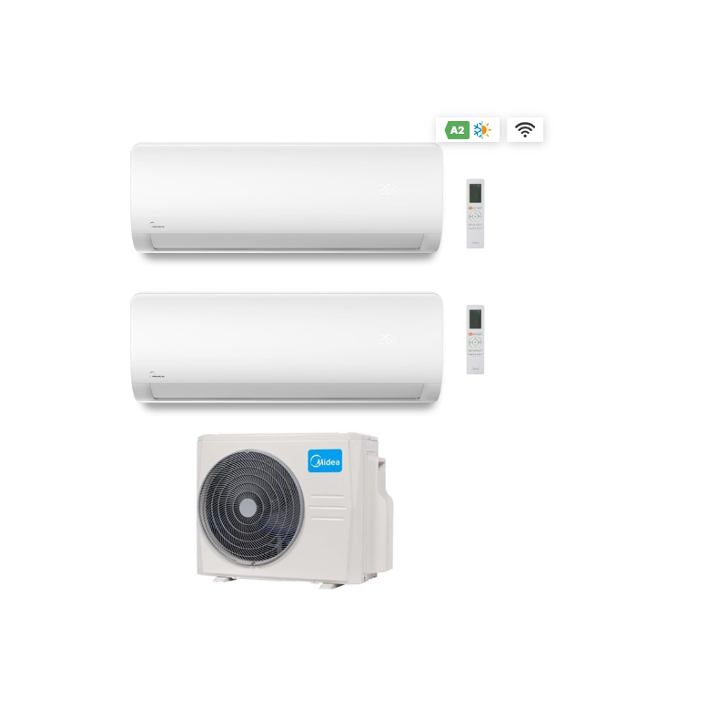 MIDEA CLIMATIZZATORE XTREME 12000+12000 BTU INVERTER GAR R32 WI-FI INTEGRATO