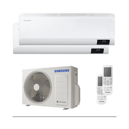 SAMSUNG CLIMATIZZATORE WINDFREE DUALSPLIT DA 7000+9000 BTU INVERTER A+++ WI-FIE UNITA 4.0 KW
