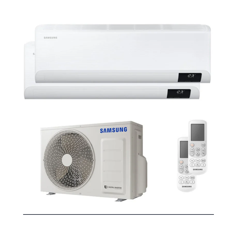 SAMSUNG CLIMATIZZATORE DUAL CEBU UNITA INTERNA DA 7000+7000 BTU INVERTER WI-FI E UNITA ESTERNA 4.0KW