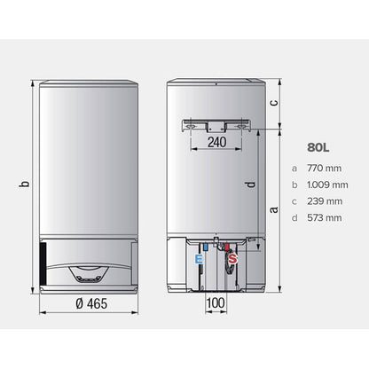 SCALDABAGNO ELETTRICO ARISTON LYDOS HYBRID A POMPA DI CALORE ACCUMULO 100 LT WIFI